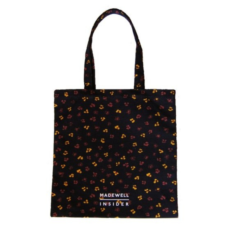 Madewell Insider Black Floral Canvas Tote Bag. NWOT Maxi Tote Purse